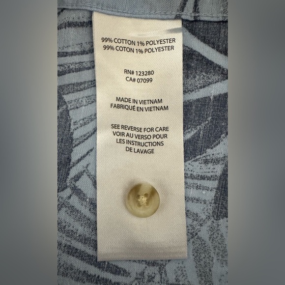 Travis Mathew Hawaiian Shirt Men’s Short Sleeve Button Up Blue Tropical Small - Picture 4 of 9